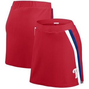 NWT Philadelphia Phillies WEAR by Erin Andrews Women's Stripes Skort - Red